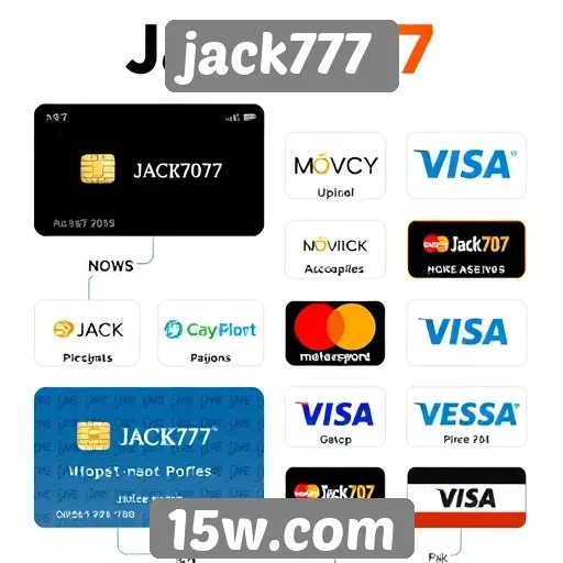 Opções de pagamento disponíveis no jack777